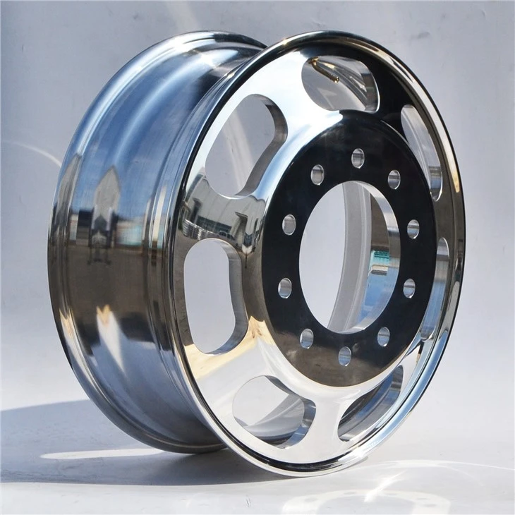 24.5 X 8.25 Truck Wheels Forged Aluminum Rims Polished On Both Sides